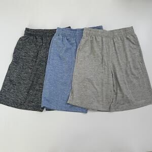 Set of 3 Liberty Pro Men's Size S Basketball Shorts Dark Gray Blue Light Gray
